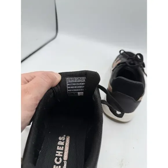 Skechers Zinger Metallic Black Rose Gold Sneakers Women’s Size 7.5 - Picture 6 of 7
